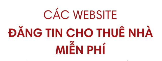 Đăng tin cho thuê nhà miễn phí