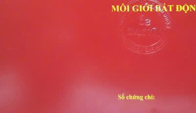 Bằng môi giới bất động sản