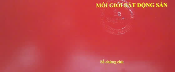 Bằng môi giới bất động sản
